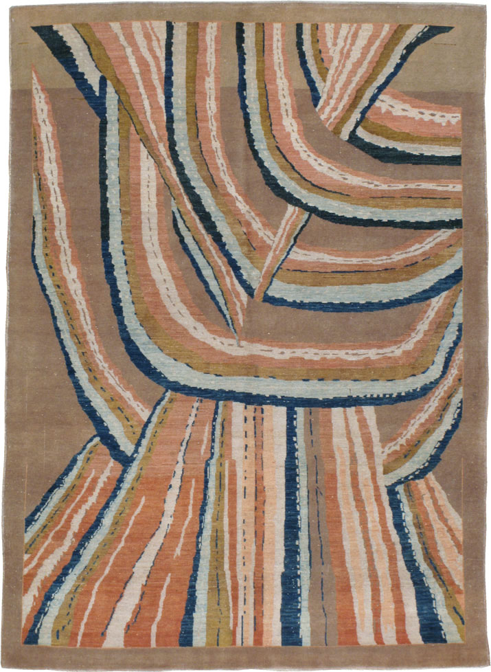 Vintage Persian Tabriz Modern Carpet, No.14204 - Galerie Shabab