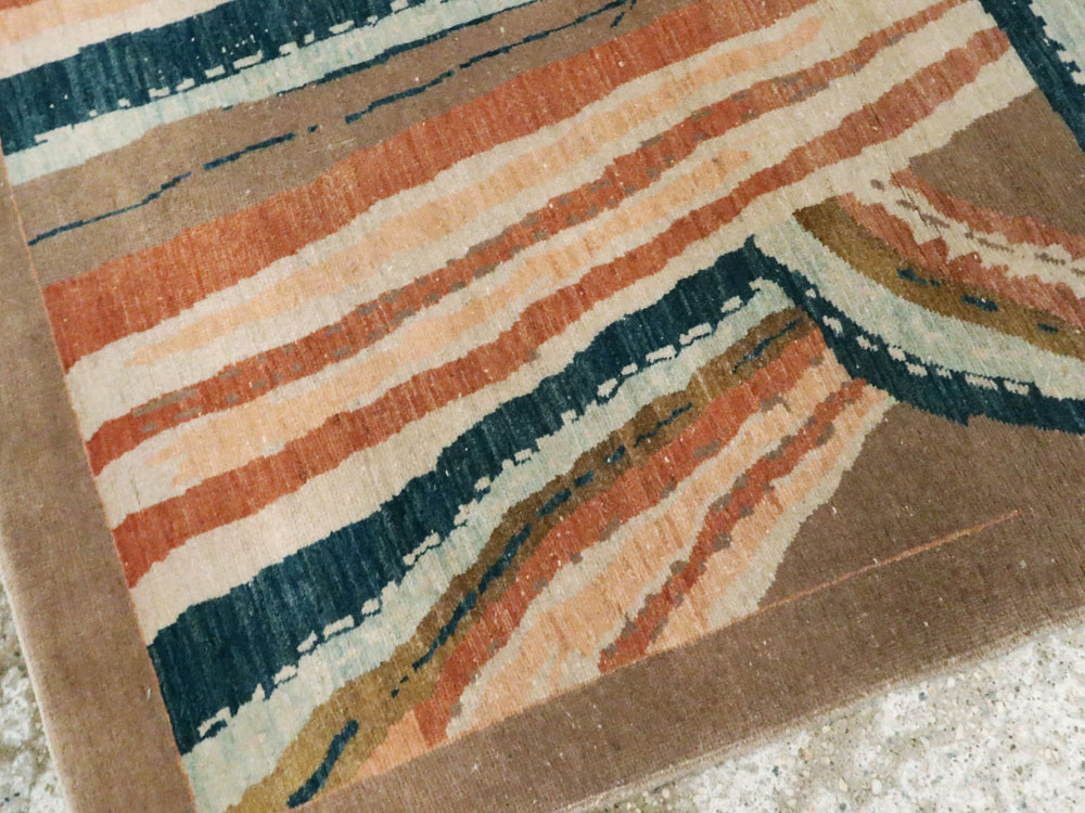 Vintage Persian Tabriz Modern Carpet, No.14204 - Galerie Shabab