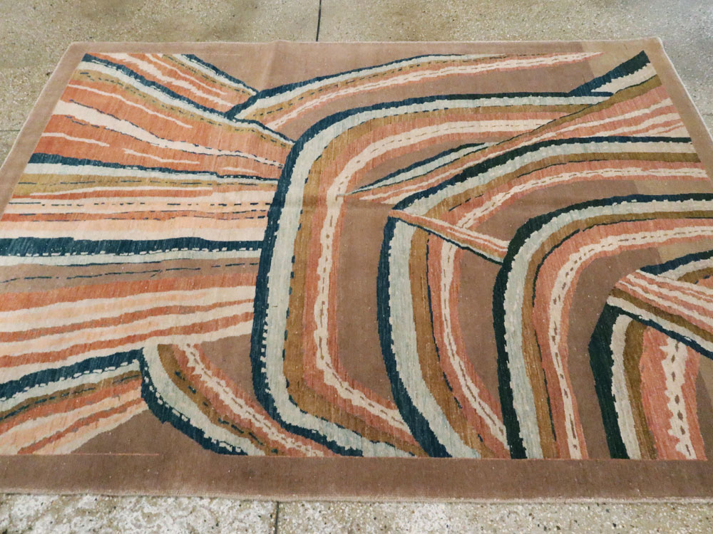 Vintage Persian Tabriz Modern Carpet, No.14204 - Galerie Shabab