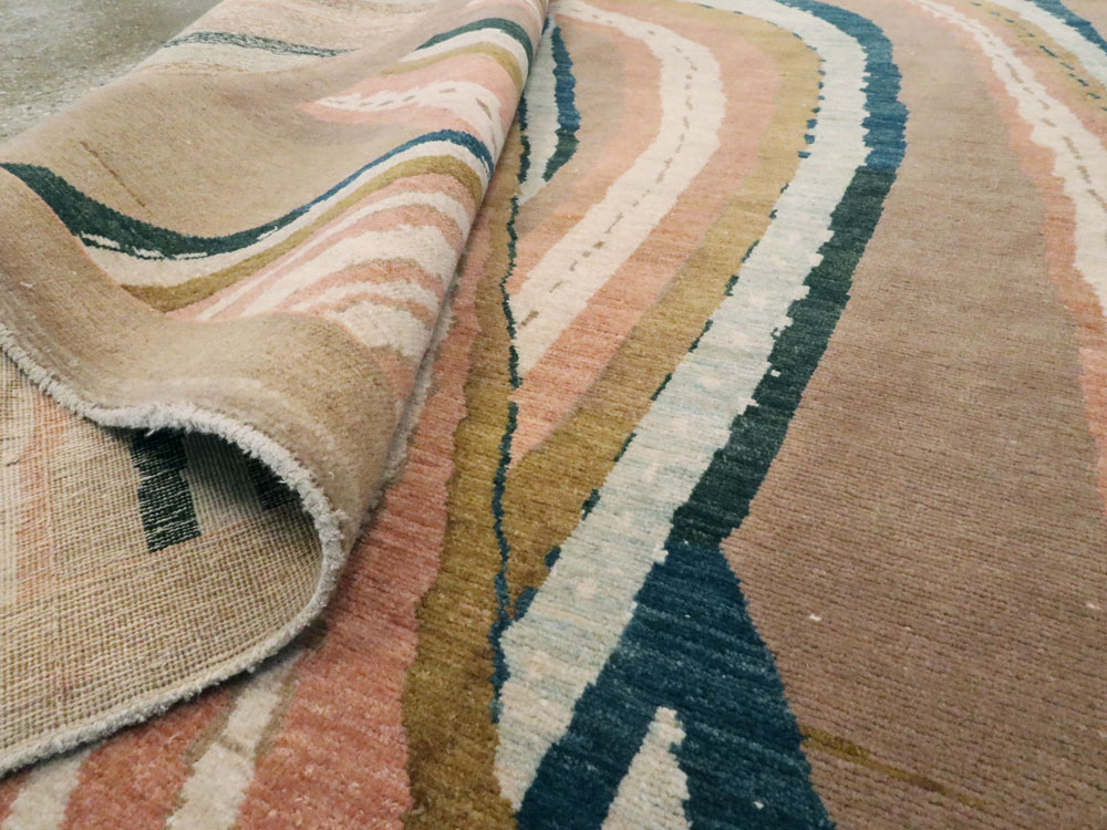 Vintage Persian Tabriz Modern Carpet, No.14204 - Galerie Shabab