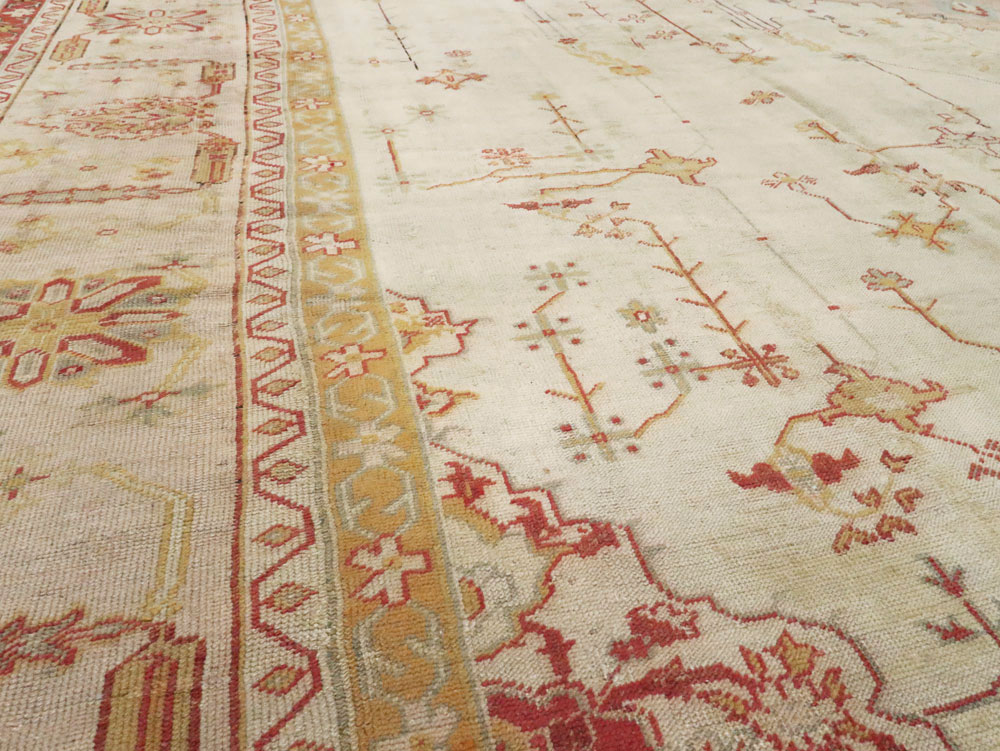 Antique Turkish Oushak Carpet, No.14236 - Galerie Shabab