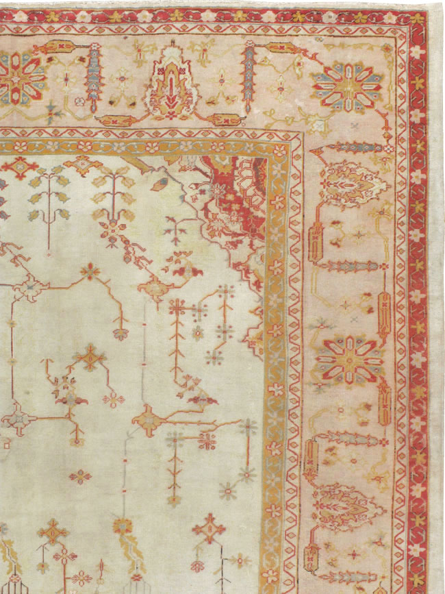 Antique Turkish Oushak Carpet, No.14236 - Galerie Shabab