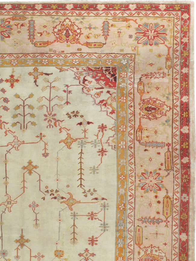Antique Turkish Oushak Carpet, No.14236 - Galerie Shabab
