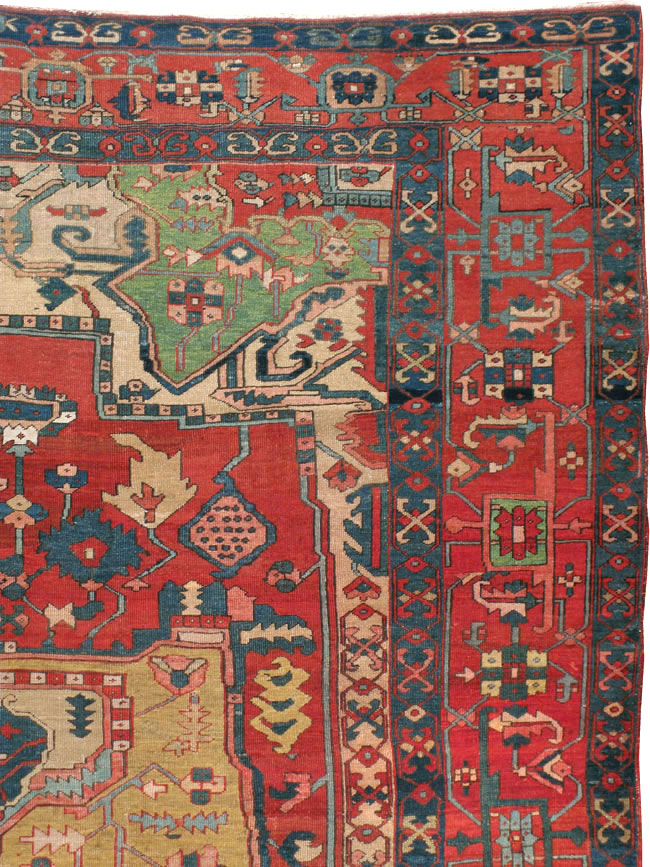 Antique Persian Heriz Carpet, No.14272 - Galerie Shabab