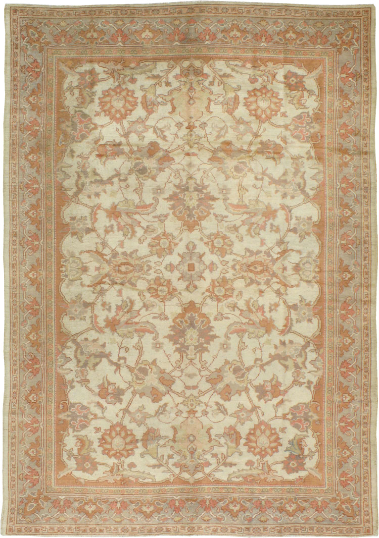 Vintage Turkish Oushak Accent Carpet, No.14283 - Galerie Shabab