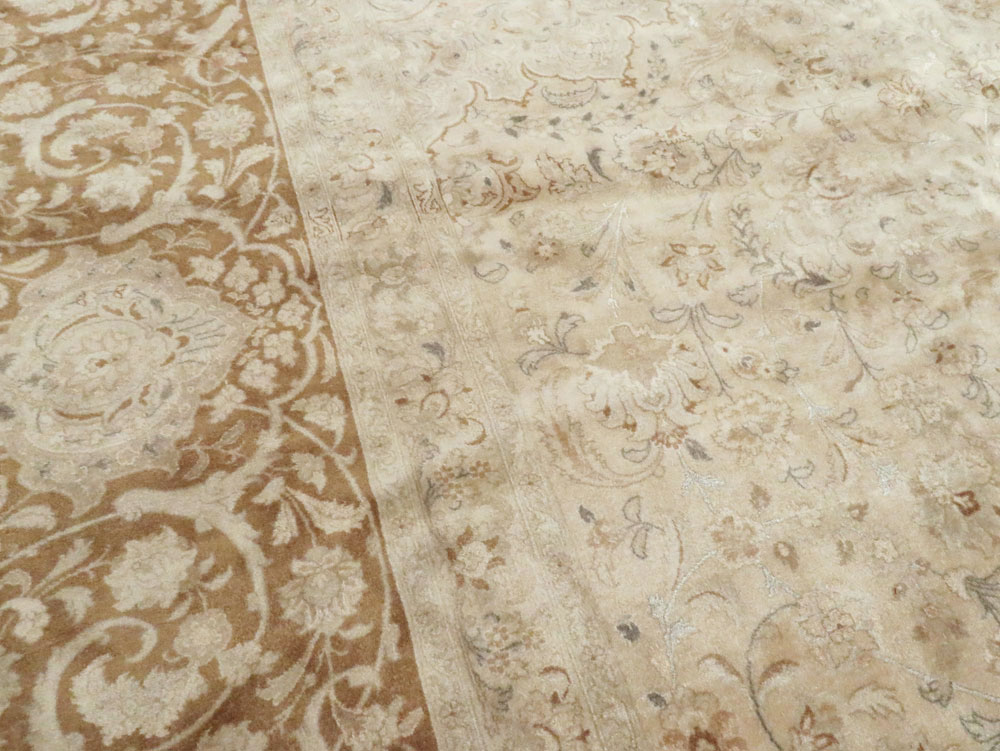 Vintage Persian Tabriz Square Carpet, No.14307 - Galerie Shabab