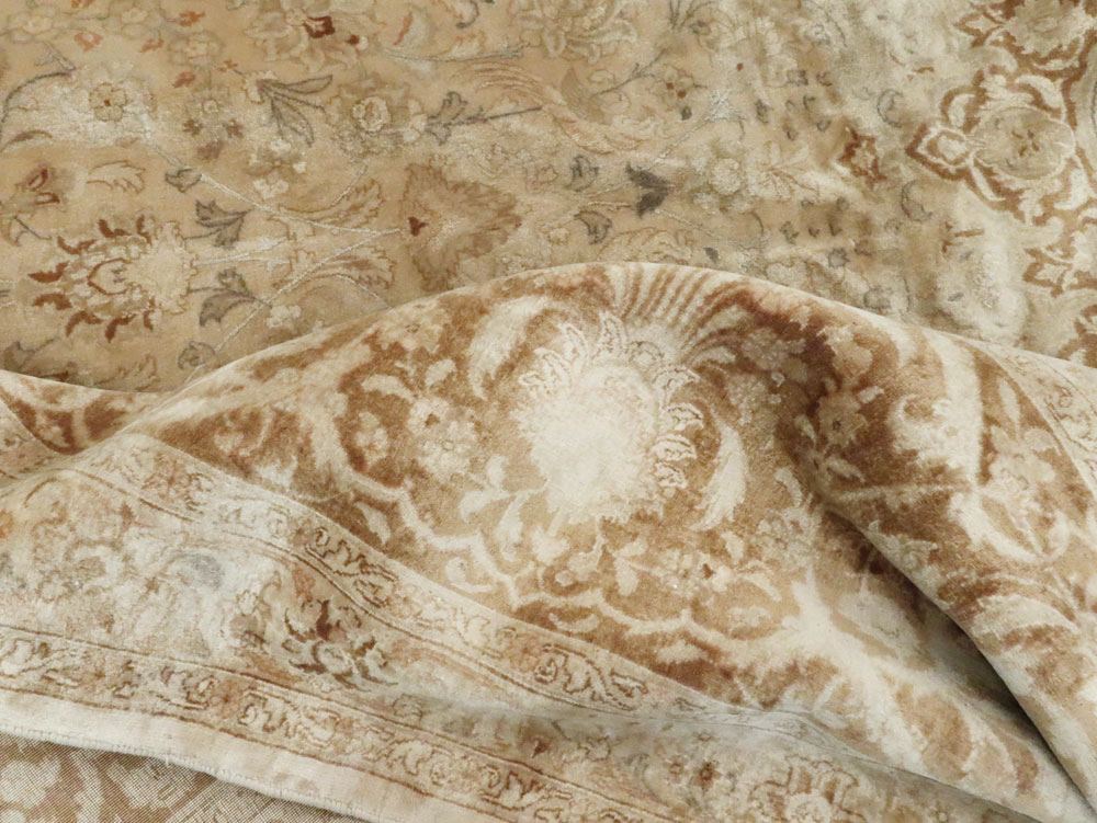 Vintage Persian Tabriz Square Carpet, No.14307 - Galerie Shabab