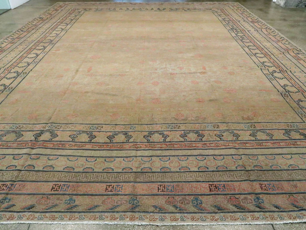 Antique East Turkestan Khotan Oversize Carpet, No.14309 - Galerie Shabab