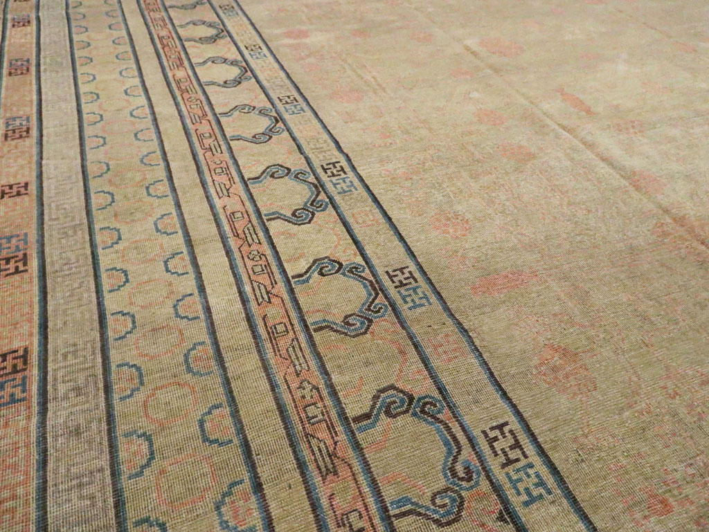 Antique East Turkestan Khotan Oversize Carpet, No.14309 - Galerie Shabab
