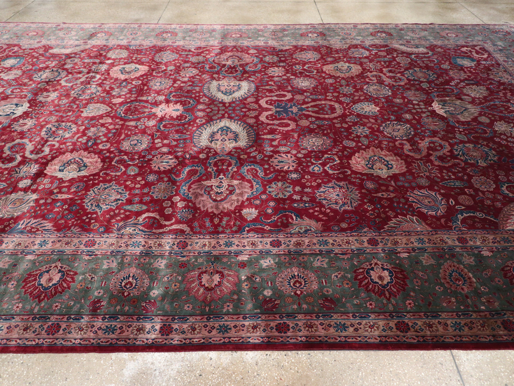 Antique Persian Kashan Large Carpet, No.14369 - Galerie Shabab