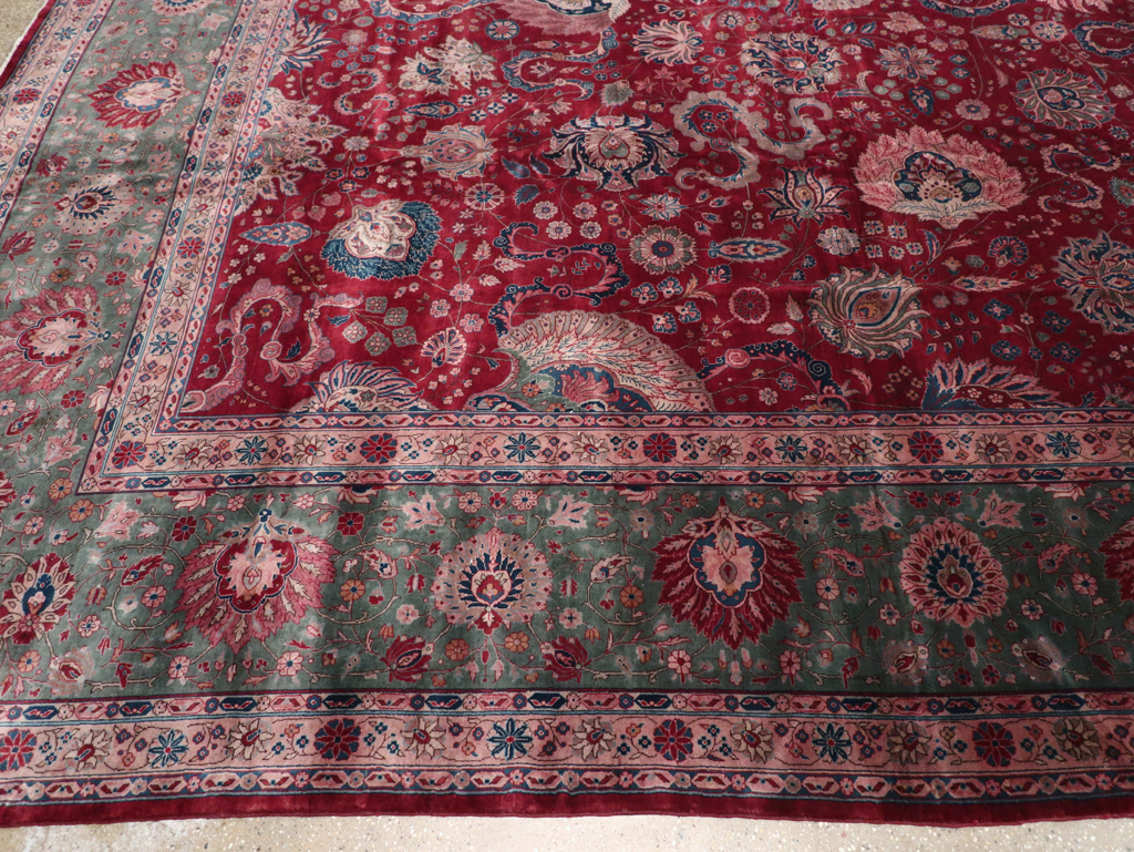 Antique Persian Kashan Large Carpet, No.14369 - Galerie Shabab