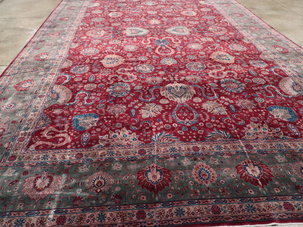 Antique Persian Kashan Large Carpet, No.14369 - Galerie Shabab