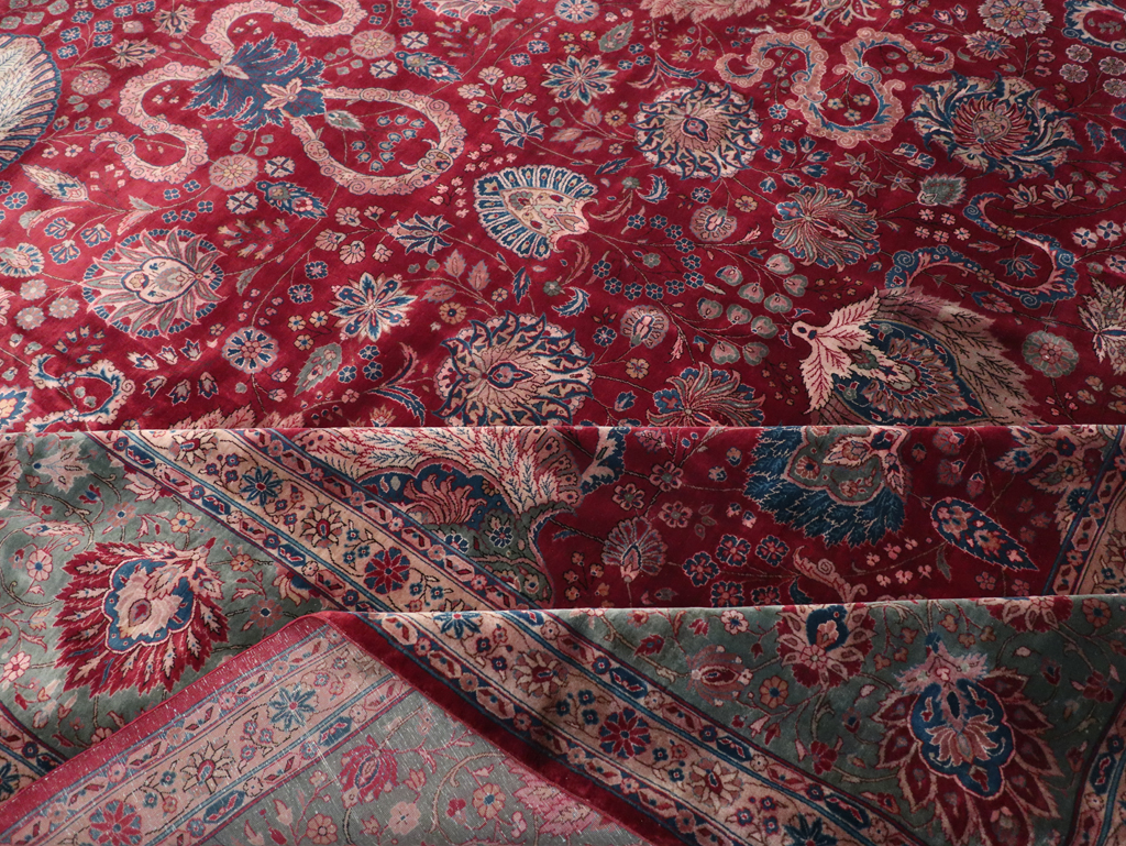 Antique Persian Kashan Large Carpet, No.14369 - Galerie Shabab