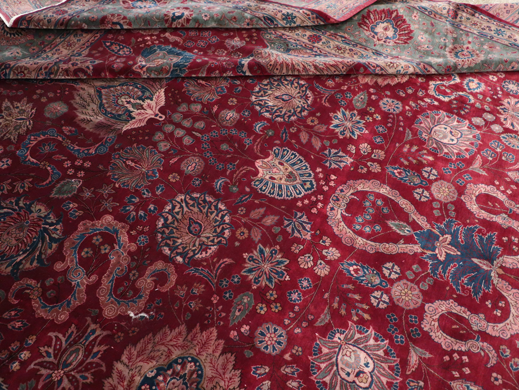 Antique Persian Kashan Large Carpet, No.14369 - Galerie Shabab