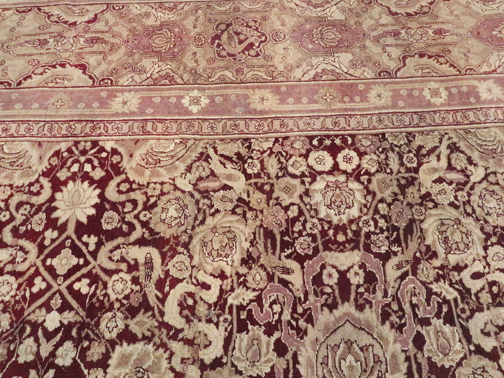 Antique Indian Agra Square Carpet, No.14425 - Galerie Shabab