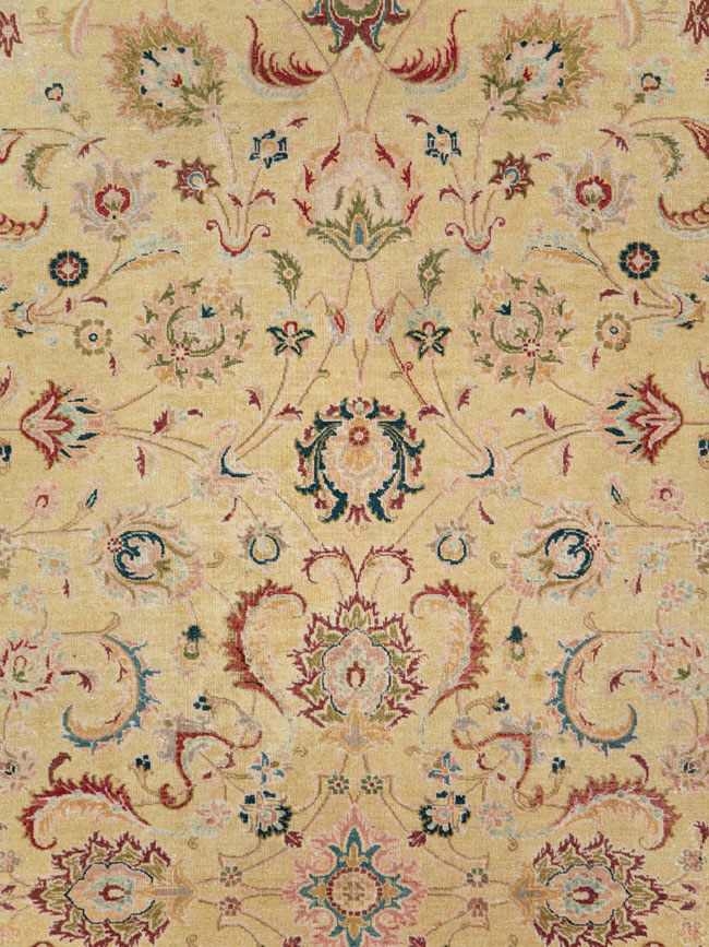 Vintage Persian Tabriz Room Size Carpet, No.14436 - Galerie Shabab