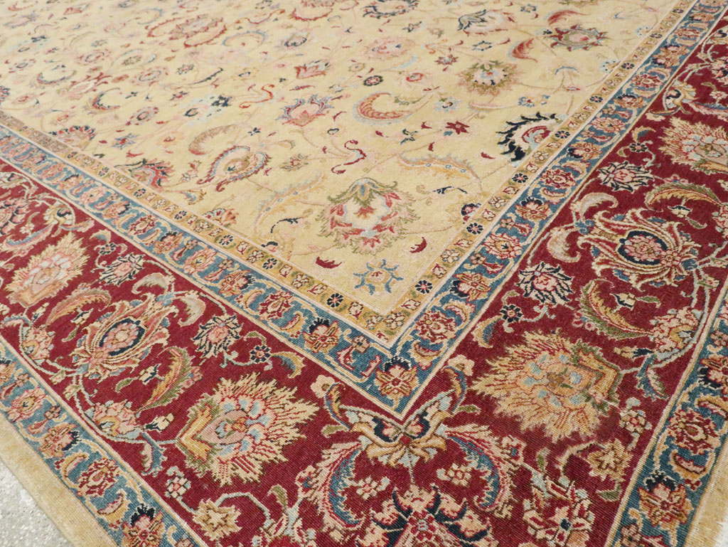 Vintage Persian Tabriz Room Size Carpet, No.14436 - Galerie Shabab