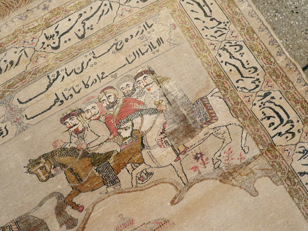 Vintage Turkish Kayseri Pictorial Rug, No.14464 - Galerie Shabab