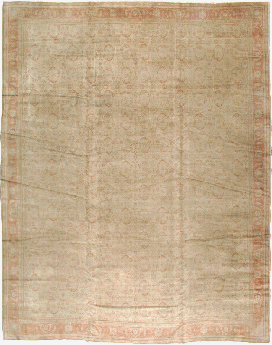 Antique Turkish Oushak Carpet, No.14506 - Galerie Shabab