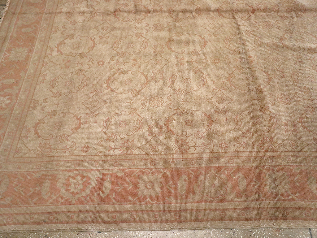 Antique Turkish Oushak Carpet, No.14506 - Galerie Shabab