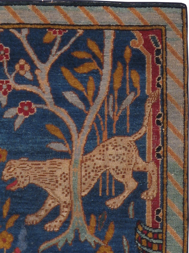 Vintage Persian Kerman Pictorial Rug, No.14513 - Galerie Shabab