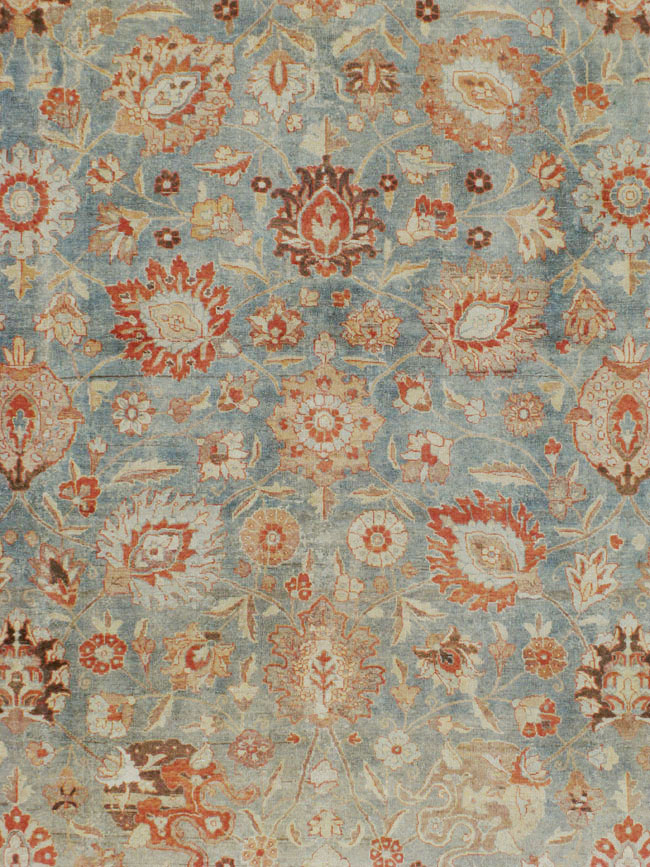 Antique Persian Tabriz Square Rug, No.14522 - Galerie Shabab