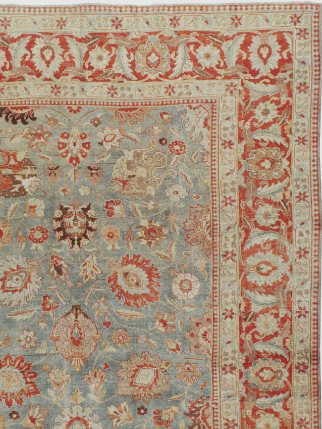 Antique Persian Tabriz Square Rug, No.14522 - Galerie Shabab