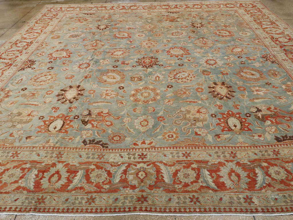 Antique Persian Tabriz Square Rug, No.14522 - Galerie Shabab