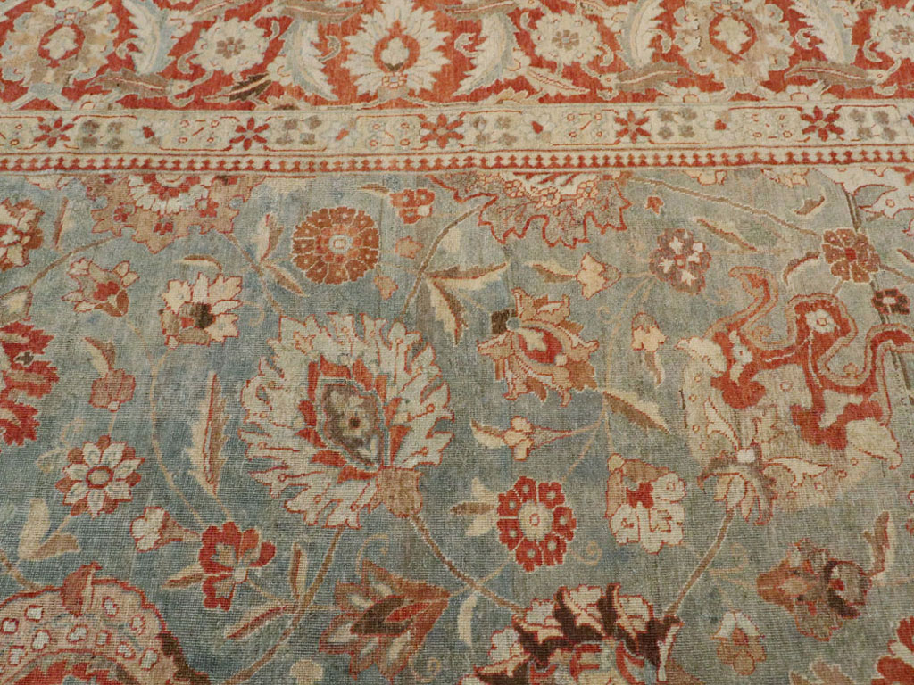 Antique Persian Tabriz Square Rug, No.14522 - Galerie Shabab