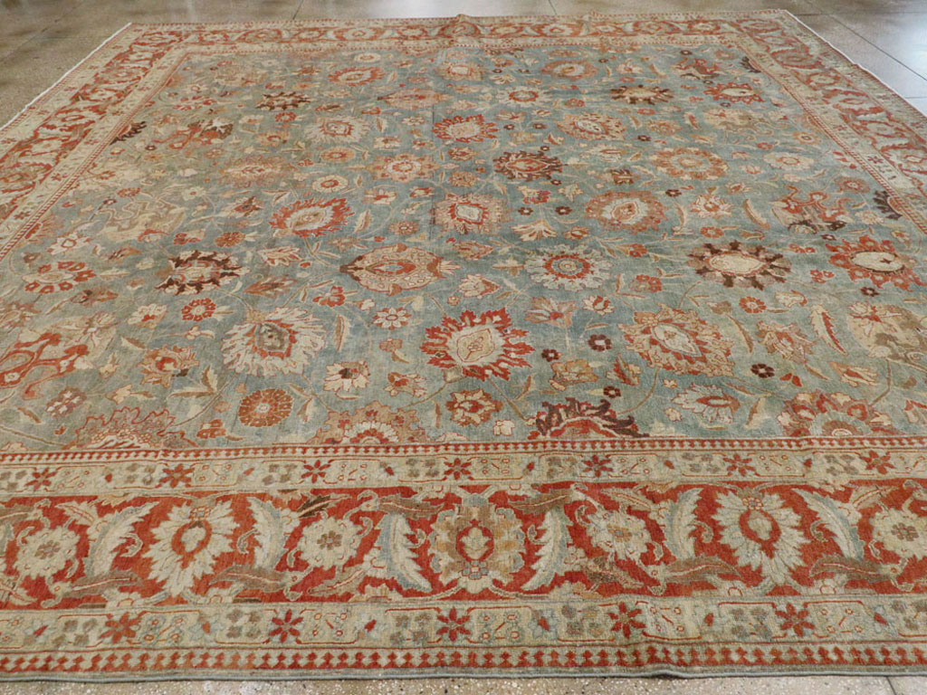 Antique Persian Tabriz Square Rug, No.14522 - Galerie Shabab