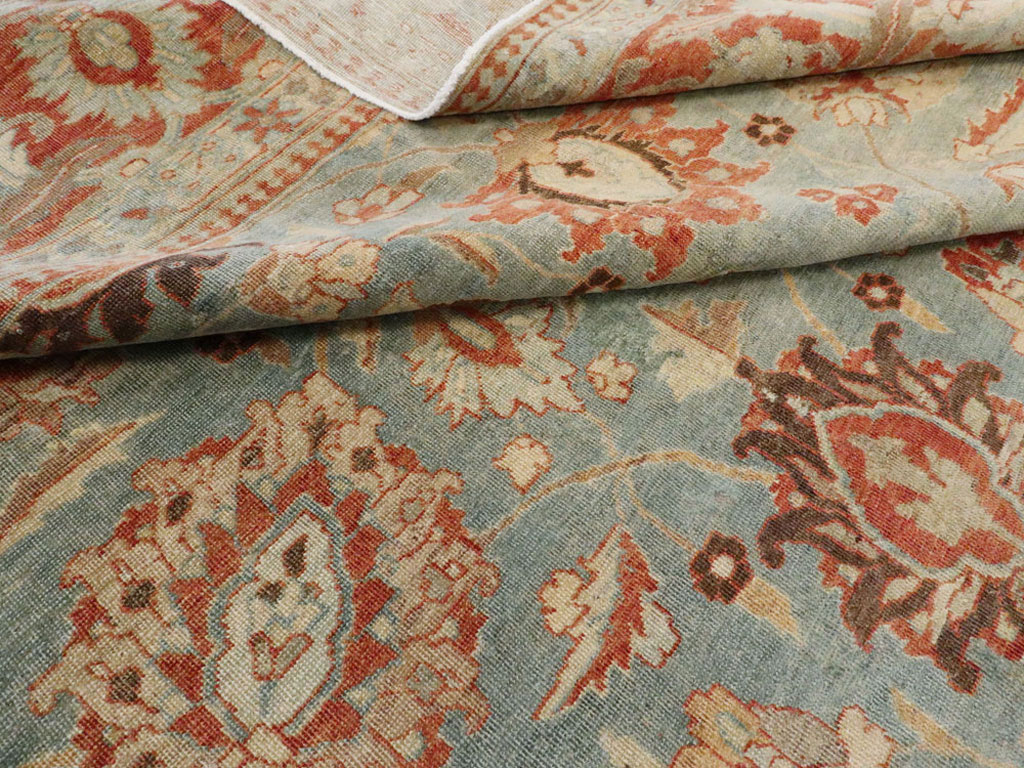 Antique Persian Tabriz Square Rug, No.14522 - Galerie Shabab