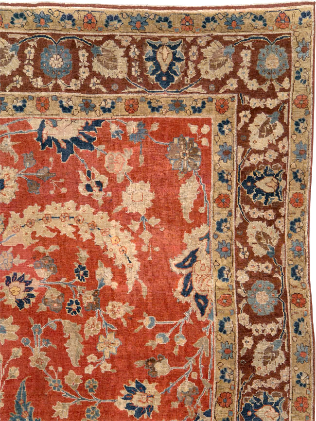 Antique Persian Tabriz Small Room Size Carpet, No.14542 - Galerie Shabab