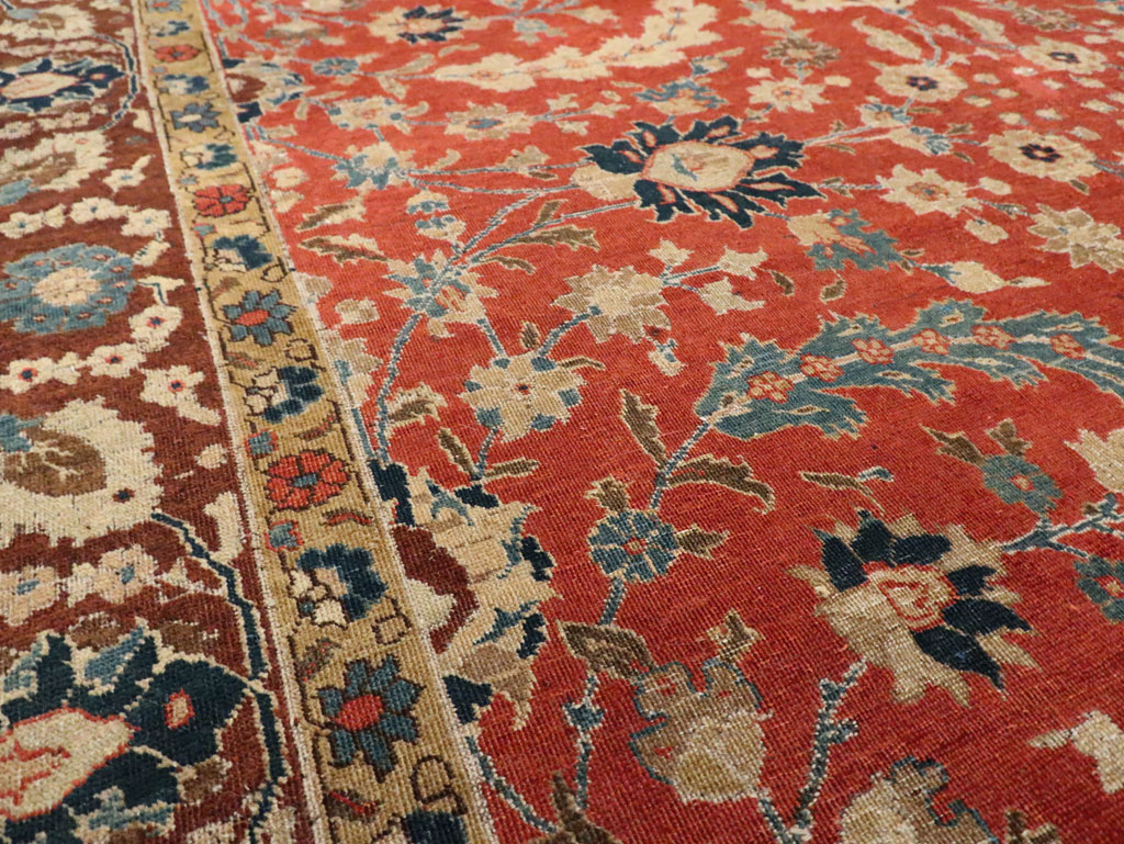 Antique Persian Tabriz Small Room Size Carpet, No.14542 - Galerie Shabab