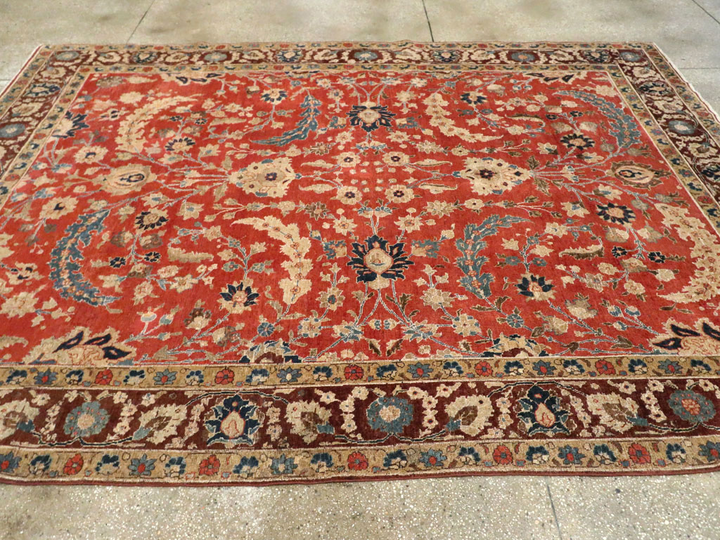 Antique Persian Tabriz Small Room Size Carpet, No.14542 - Galerie Shabab