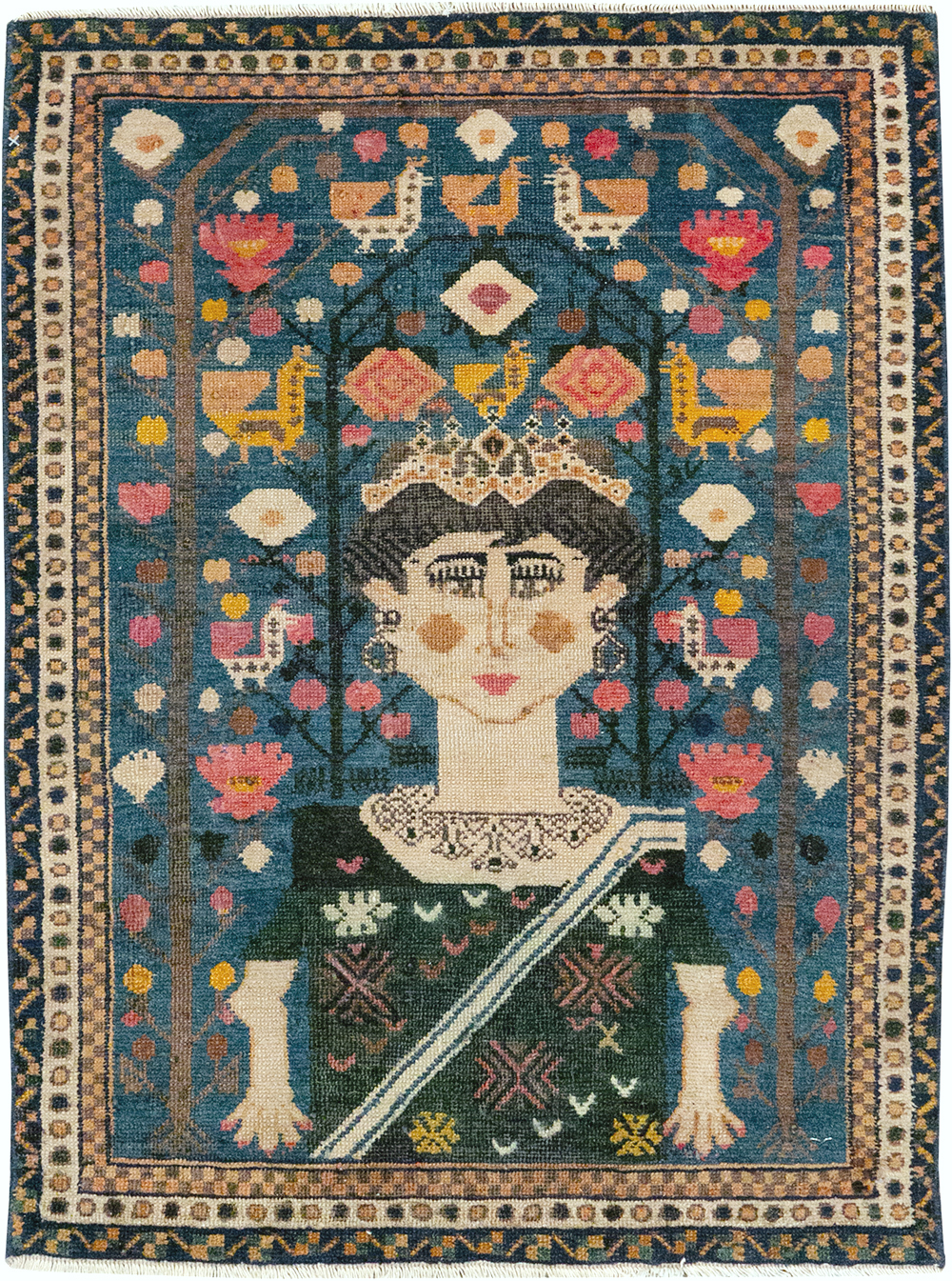 Antique Northwest Persian Pictorial Rug, No.14557 - Galerie Shabab