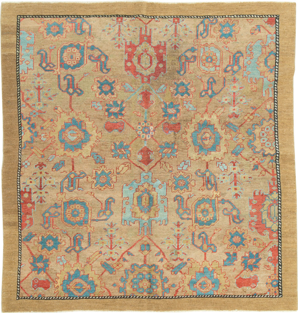 Antique Persian Bakshaish Square Carpet, No.14580 - Galerie Shabab