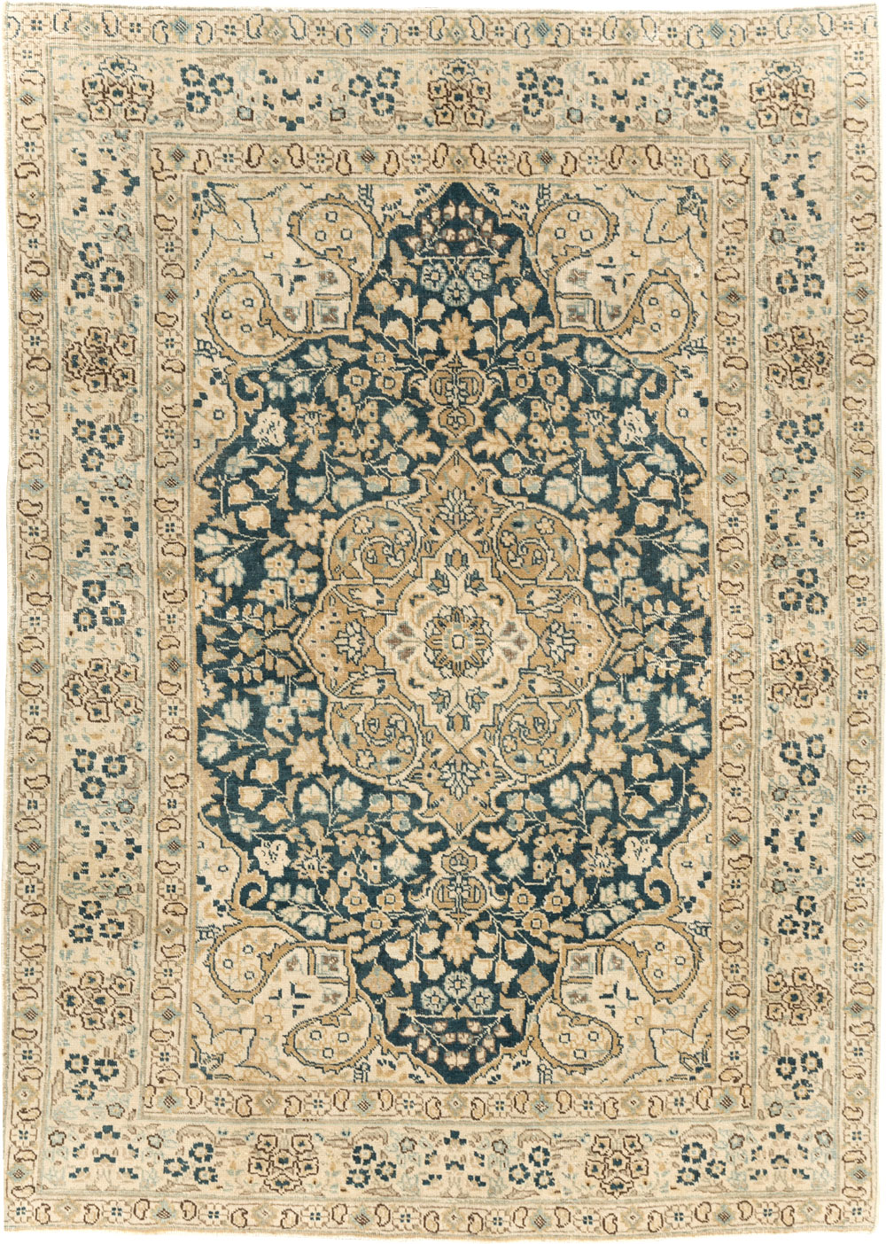 Antique Persian Tabriz Rug (Pair: 1 of 2), No.14637 - Galerie Shabab