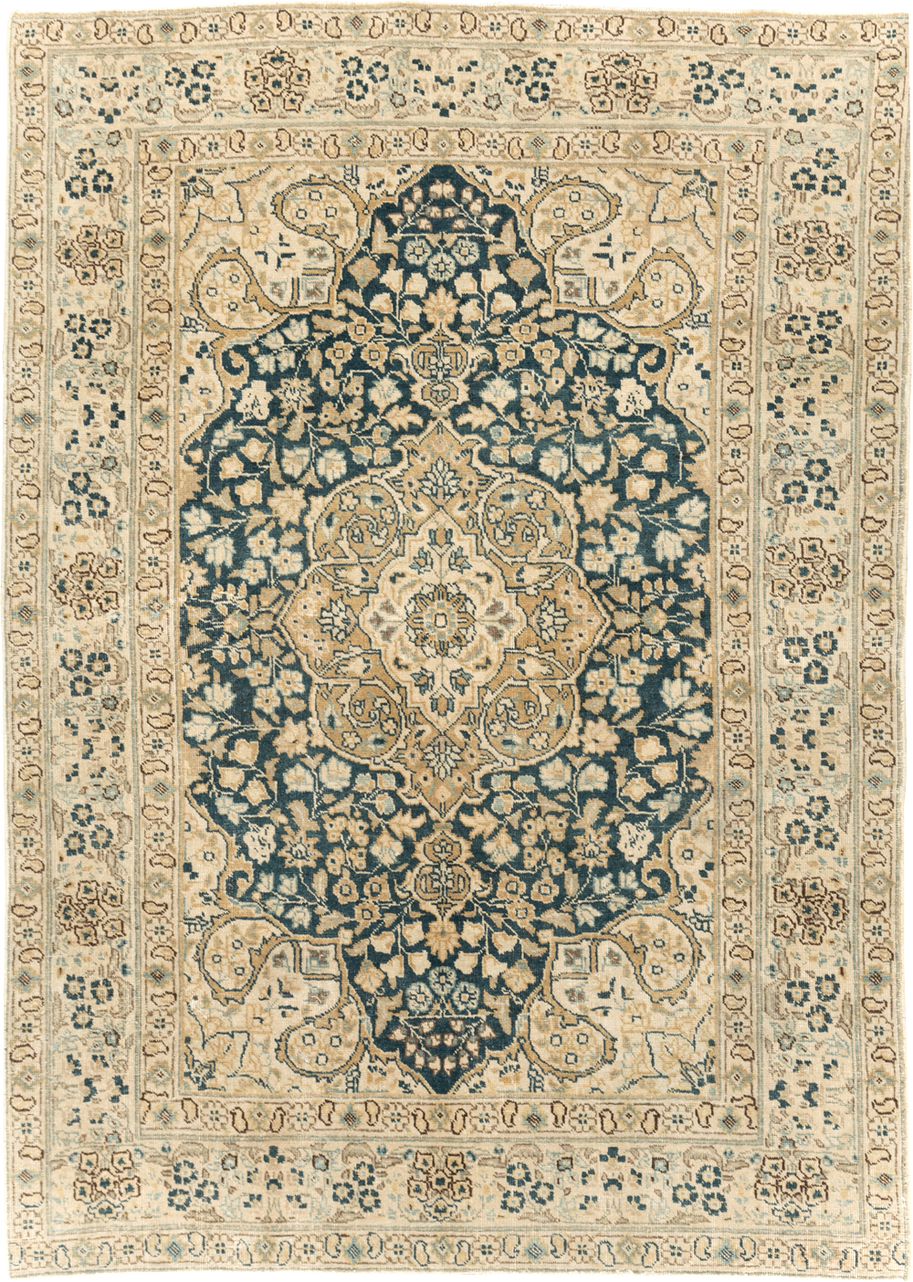 Antique Persian Tabriz Rug (Pair: 1 of 2), No.14637 - Galerie Shabab
