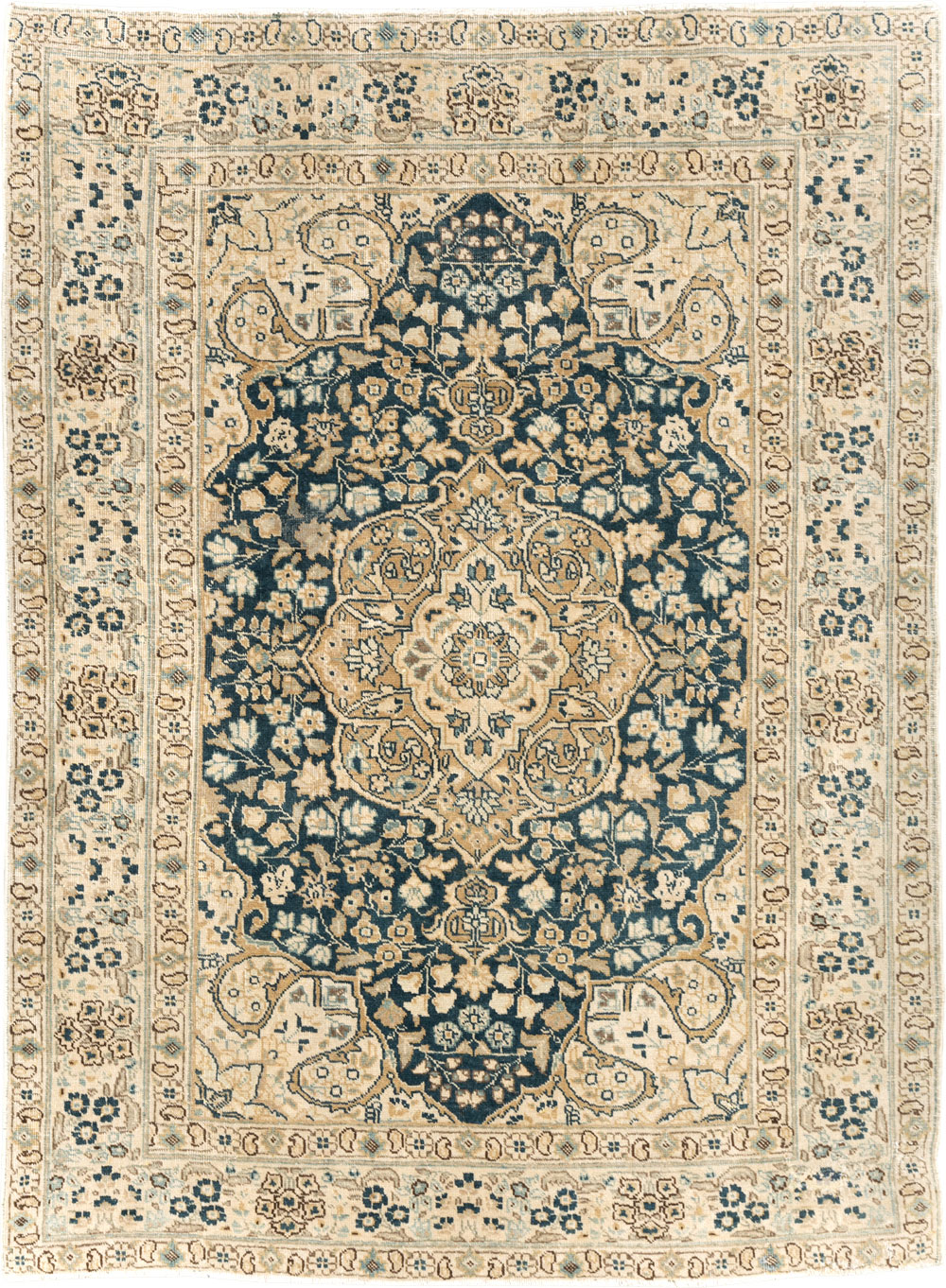Antique Persian Tabriz Rug (Pair: 2 of 2), No.14638 - Galerie Shabab