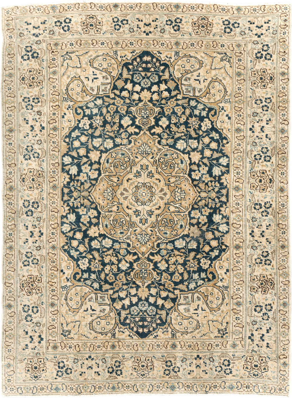 Antique Persian Tabriz Rug (Pair: 2 of 2), No.14638 - Galerie Shabab