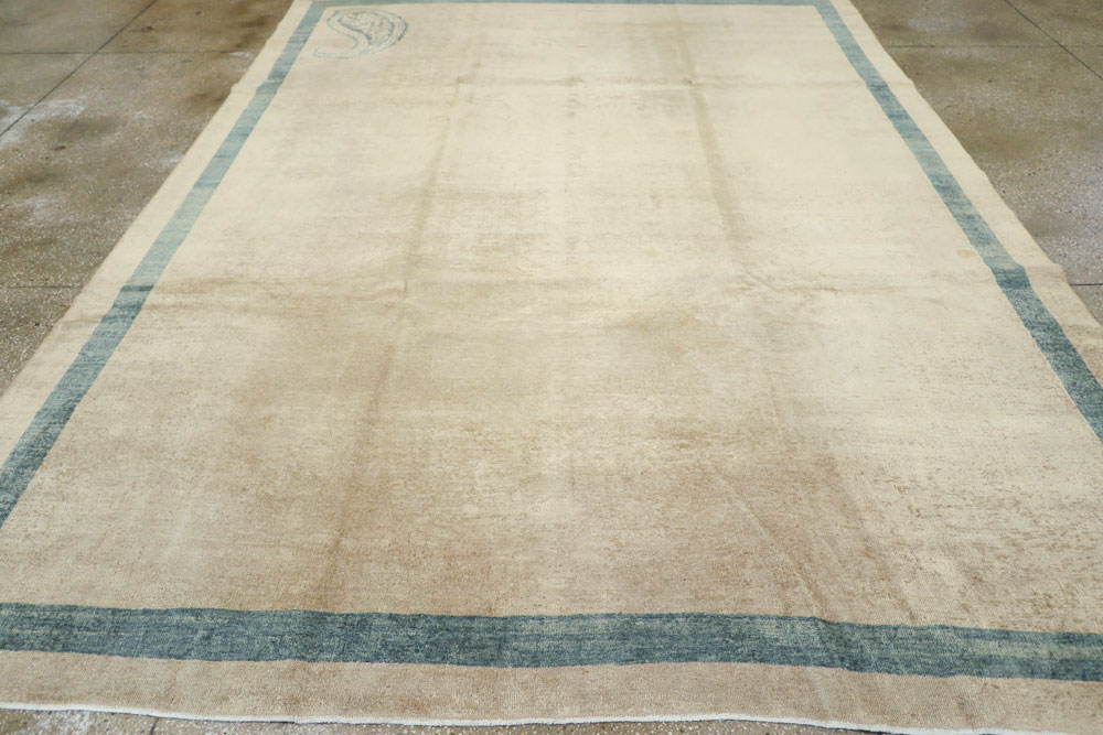 Vintage Persian Mashad Modernist Carpet, No.14646 - Galerie Shabab