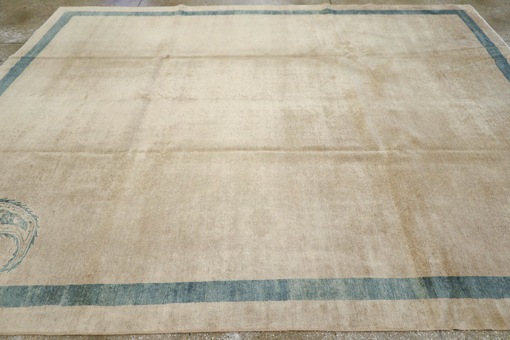 Vintage Persian Mashad Modernist Carpet, No.14646 - Galerie Shabab