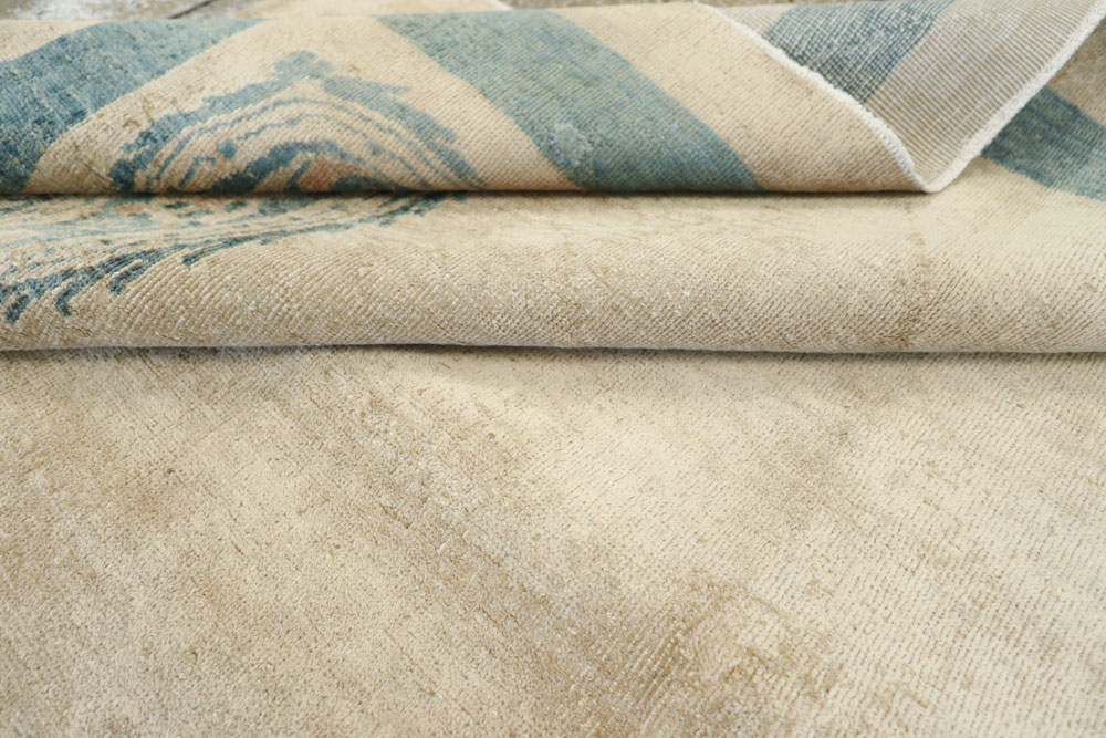 Vintage Persian Mashad Modernist Carpet, No.14646 - Galerie Shabab