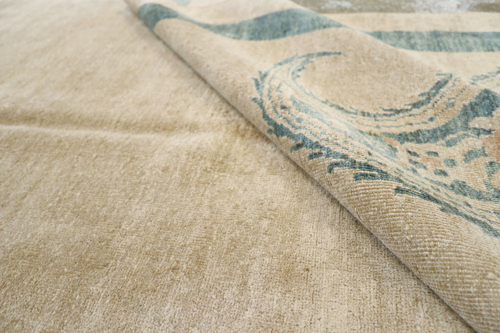 Vintage Persian Mashad Modernist Carpet, No.14646 - Galerie Shabab