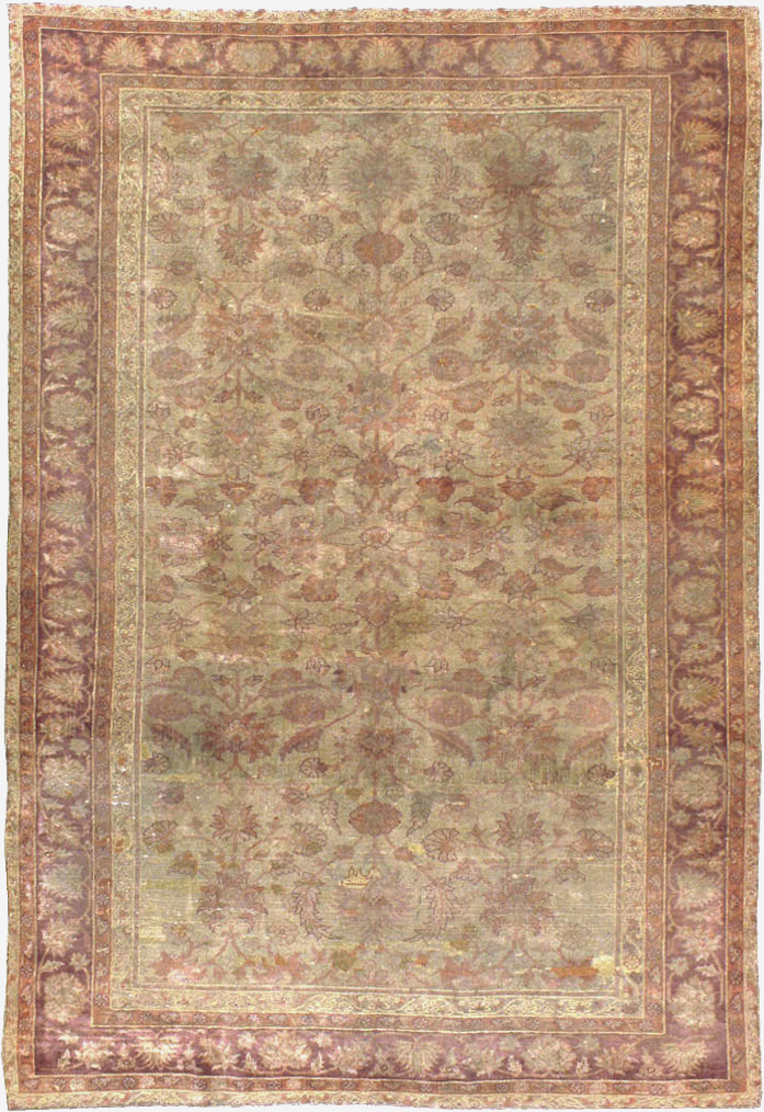 Antique Turkish Oushak Carpet, No.14683 - Galerie Shabab