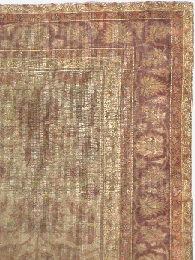 Antique Turkish Oushak Carpet, No.14683 - Galerie Shabab