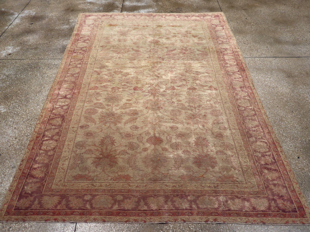 Antique Turkish Oushak Carpet, No.14683 - Galerie Shabab