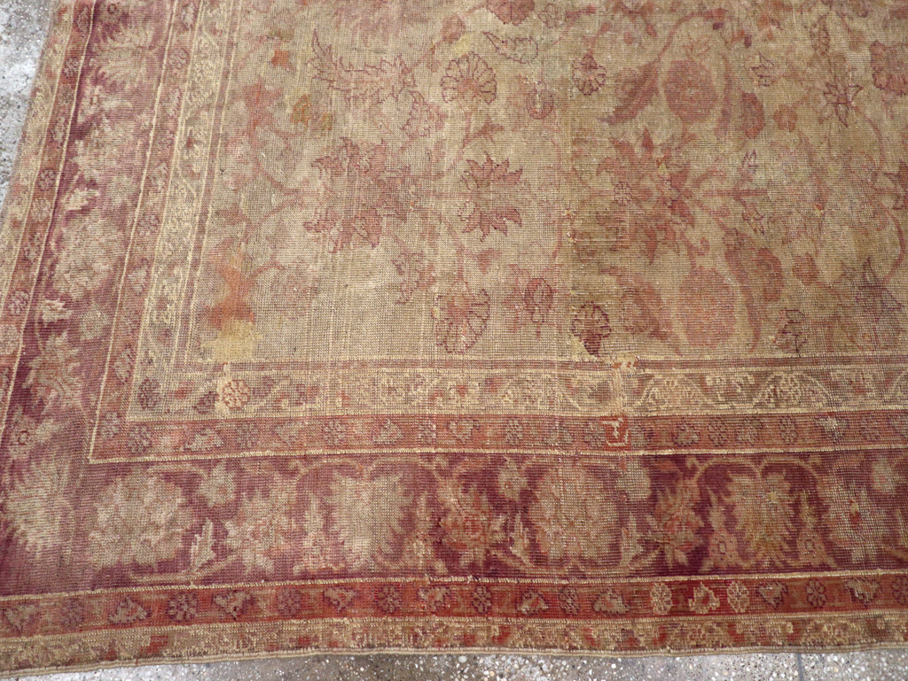 Antique Turkish Oushak Carpet, No.14683 - Galerie Shabab