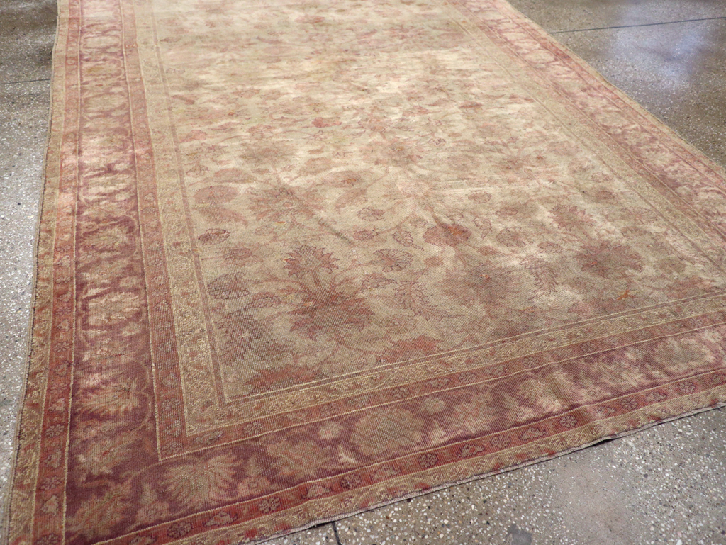 Antique Turkish Oushak Carpet, No.14683 - Galerie Shabab