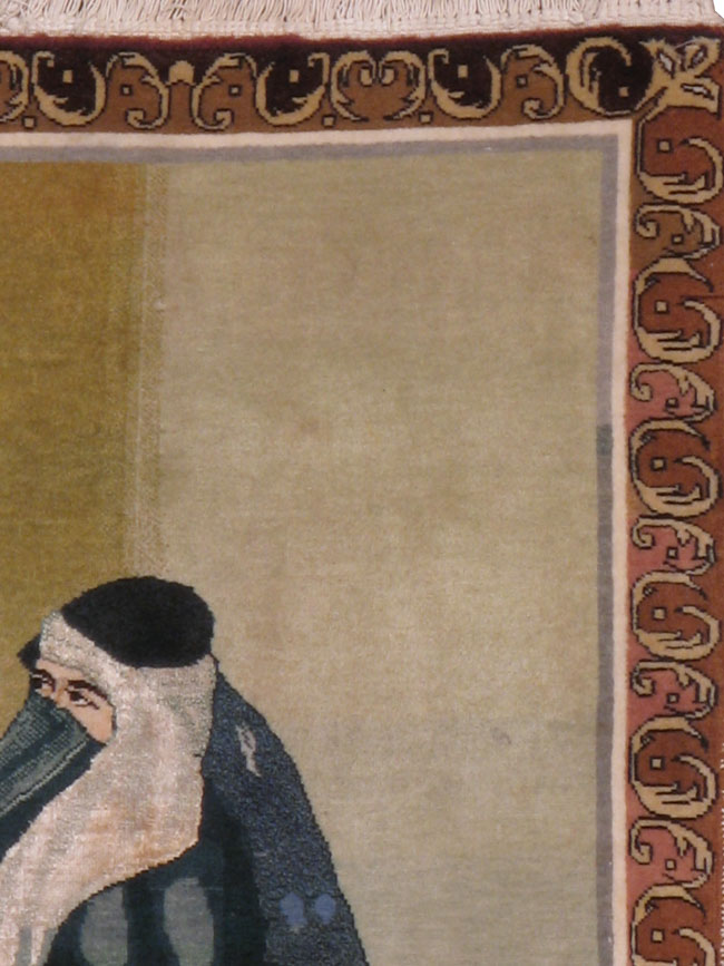 Vintage Persian Tabriz Pictorial Rug, No.14699 - Galerie Shabab